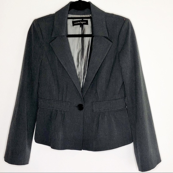 Nanette Lepore Jackets & Blazers - Nanette Lepore Grey Peplum Blazer